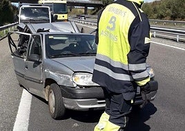 Estado en el que quedó uno de los vehículos implicados en el accidente.