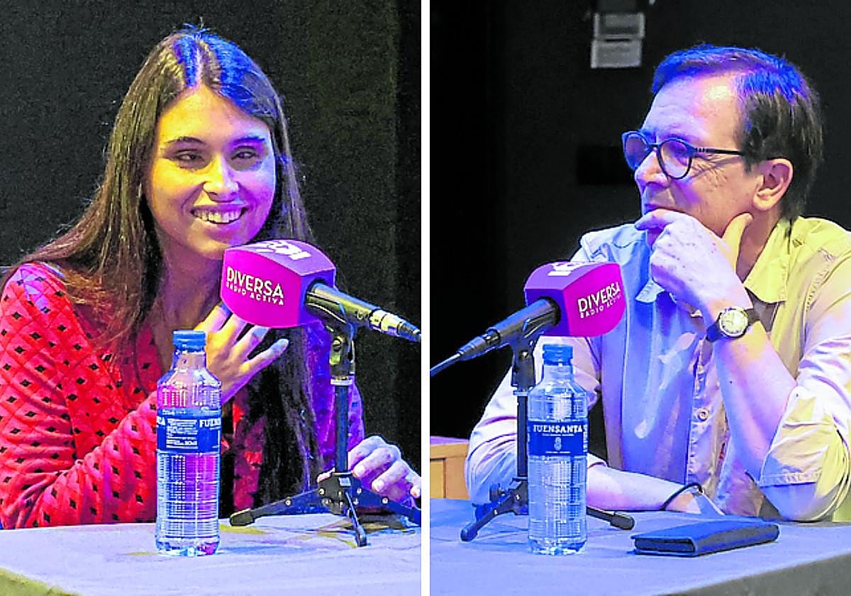 Belén González del Amo y Emilio Barrachina en la mesa redonda.