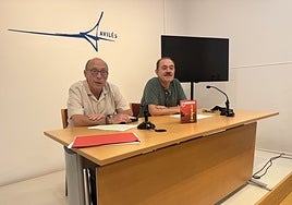 Agustín Medina y Juan José Fernández expresaron su apoyo al Centro Niemeyer.