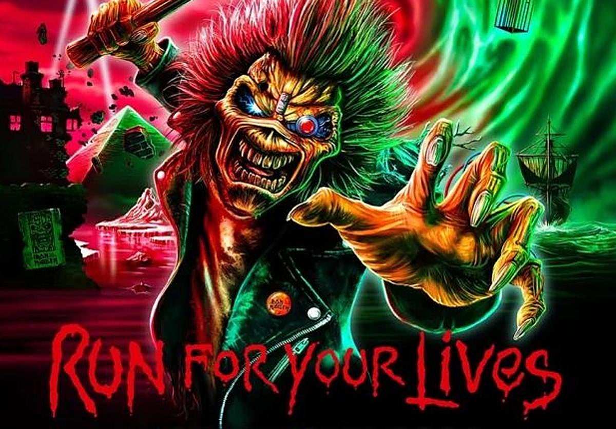 Cartel de la gira 'Run For Your Lives' de Iron Maiden.