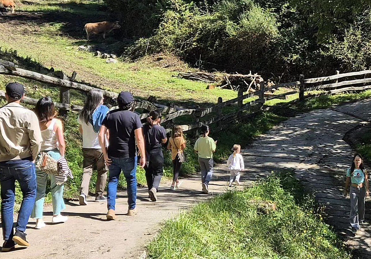 Una de las actividades en el Parque Natural de Redes durante la celebración del Argayu Fest, el año pasado.