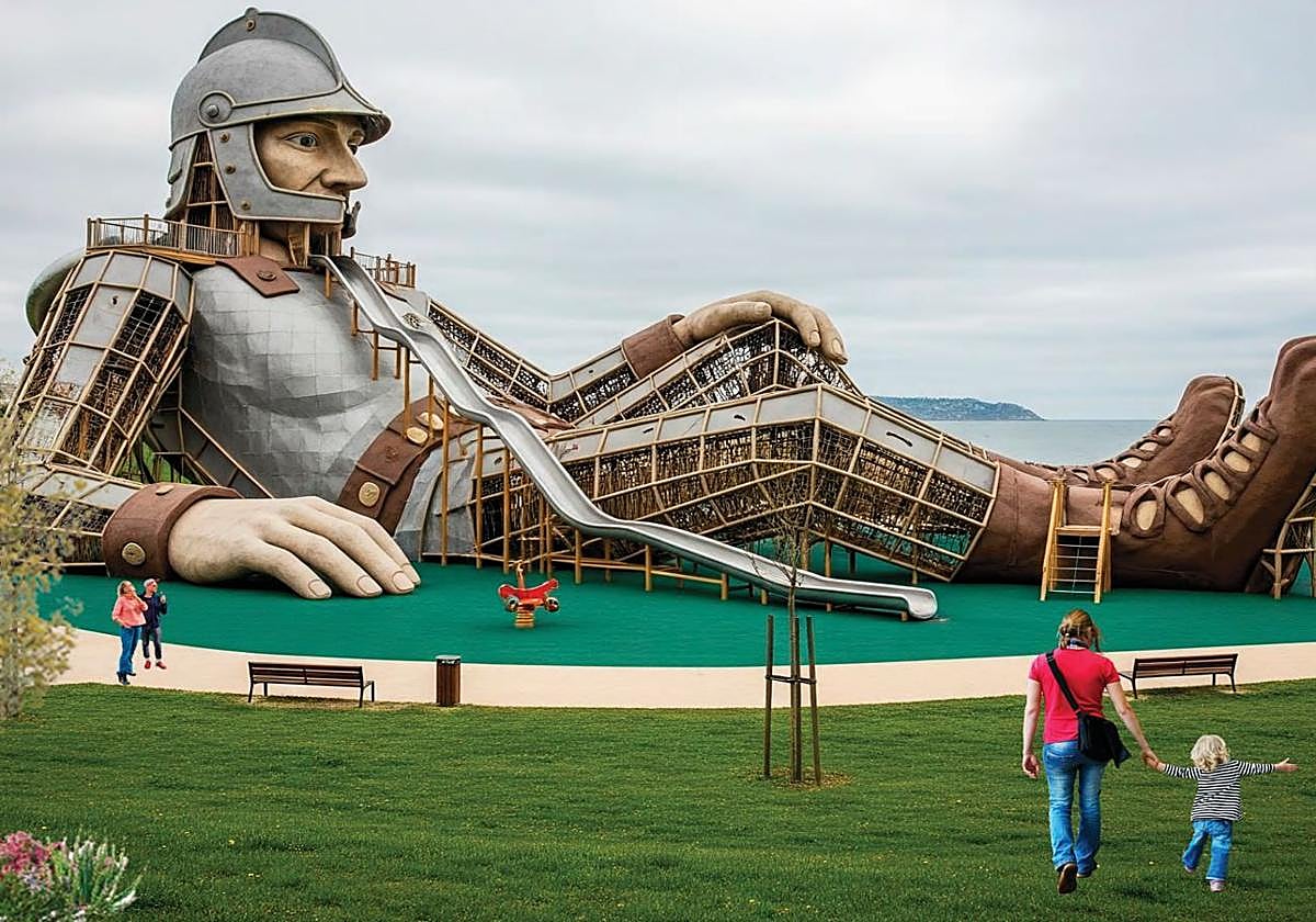 Imagen del proyecto 'Gulpiyuri' presentado al concurso de ideas para la playa verde de El Rinconín.