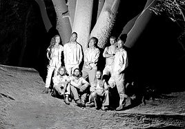 El equipo responsable de la nueva exposición en el pozo Santa Bárbara