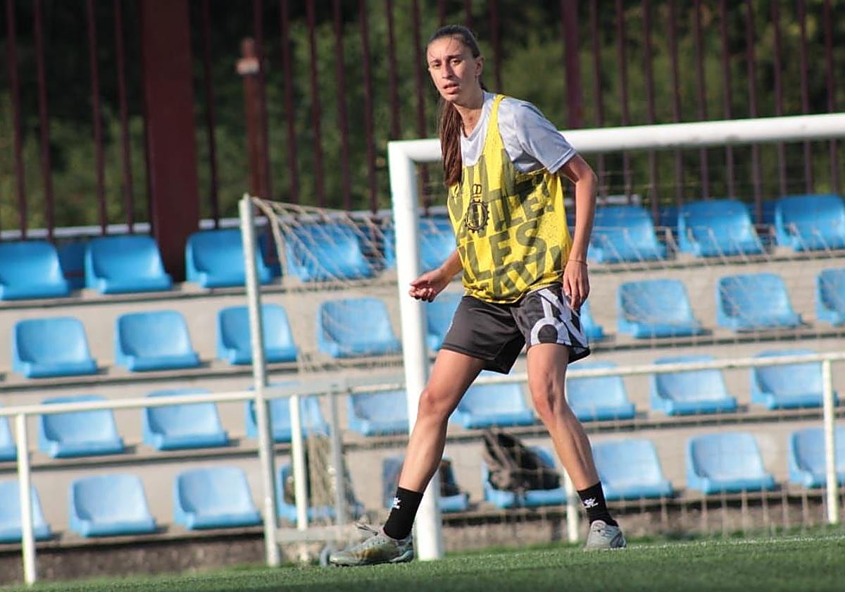 Carmen Peñalver, en un entrenamiento de esta temporada en La Toba 2.