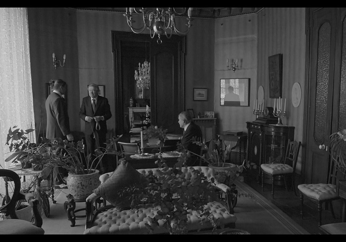 Imagen de la sala de estar del histórico inmueble del Muro que sirvió como rodaje para el film asturiano 'La imperfección y la paciencia'.