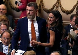 Telma Ortiz, hermana de la reina Letizia, y su pareja, el abogado Robert Gavin, en los Premios Princesa de Asturias, en el año 2019 cuando hicieron pública su relación.