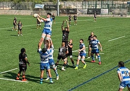 Partido entre Les Abelles y el Pasek Belenos disputado ayer en Valencia.