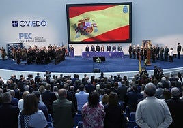 Un instante del acto en el Palacio de Congresos de Calatrava.