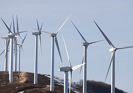 Fotografía de archivo de molinos de viento como los que se van a instalar en La Mofosa.