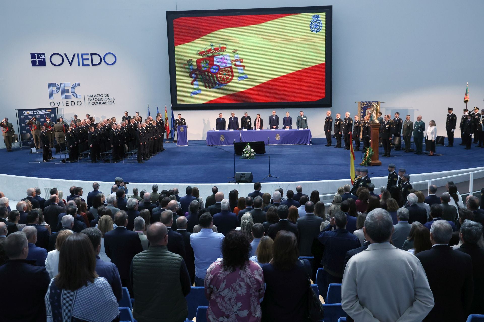 Así fue el acto en Oviedo de los Ángeles Custodios de la Policía Nacional