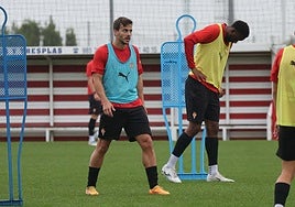 Eric Curbelo, durante el entrenamiento del pasado lunes en Mareo.