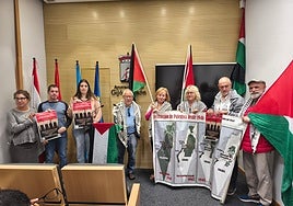 Presentación de la manifestación del domingo, con el apoyo de PSOE, IU y Podemos.