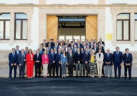 La foto de familia de los presidentes y directores de los puertos españoles dependientes del Estado.