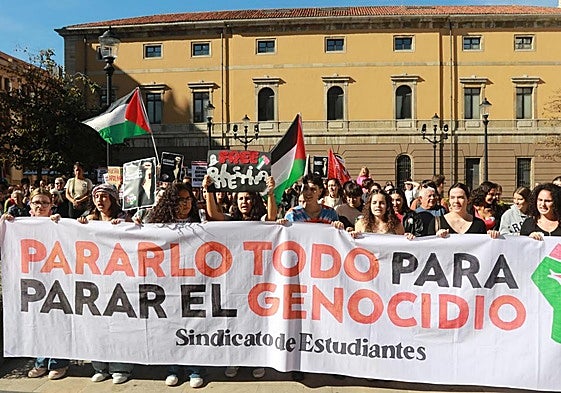 Manifestación propalestina en Gijón