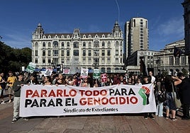 Manifestación propalestina en Oviedo..