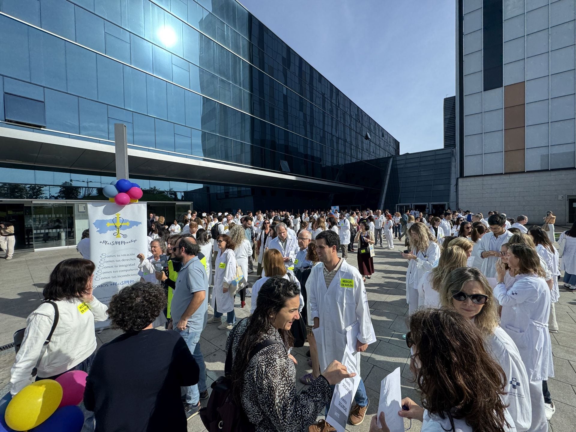 Protesta en el Hospital Universitario Central de Asturias (HUCA)