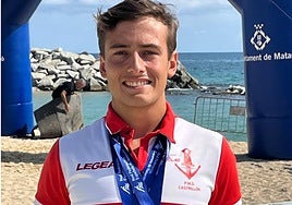 Diego Gutiérrez, con sus dos medallas en Mataró.