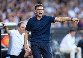 Garitano, en el partido de este domingo contra el Castellón.