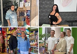 Salomé López, de Salo & Me; Ana García, de Terapia y Estética Capilar AGV; Jackeline Kevorquian y Luis Alberto Daghlian, de Quisco Gomy; y Yuliia, Sergii y Nikita Orlov, Estudio Smak.