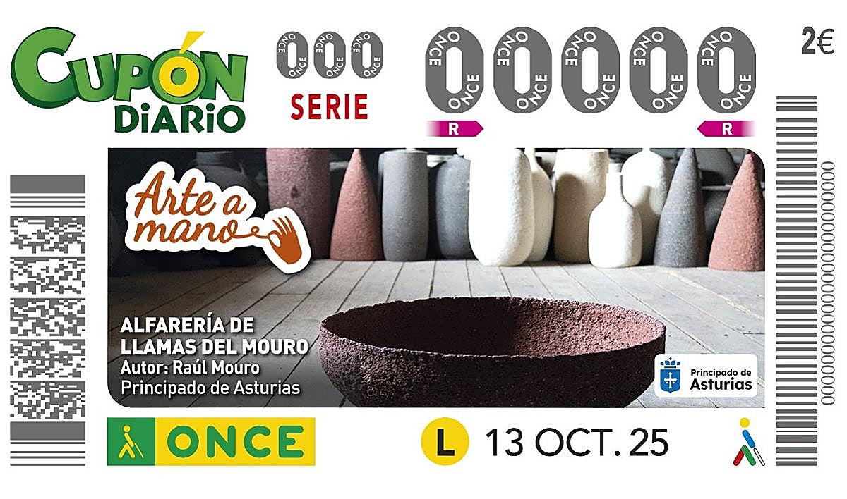 Así será el cupón de la ONCE del sorteo del 13 de octubre.