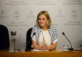Covadonga Tomé, este miércoles, en la Junta General.