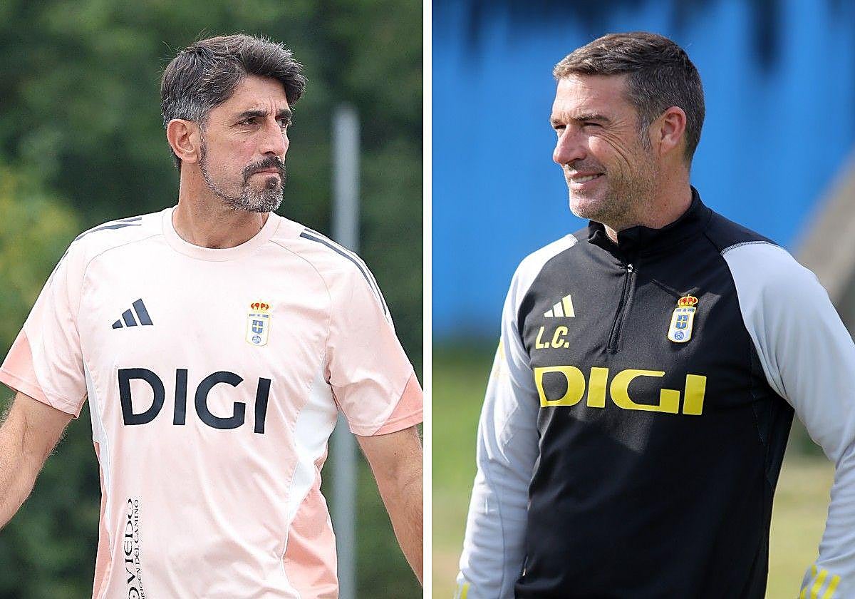 A la izquierda, Paunovic, a la derecha, Carrión.