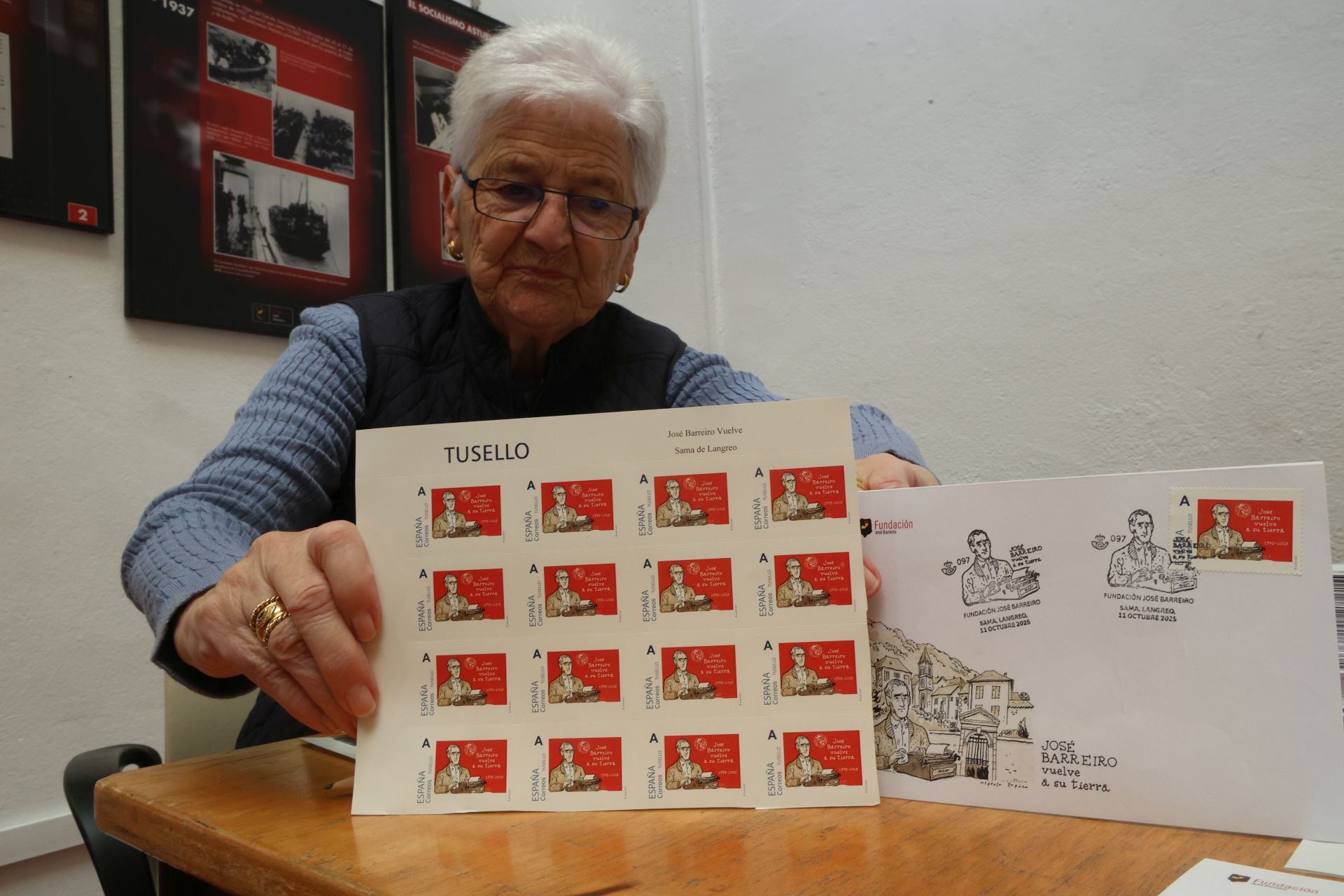 Emotivo homenaje a José Barreiro: «Cumplimos su deseo de regresar a Asturias»