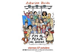 Este es el cartel de la manifestación 'Asturias unida. Fin del peaje del Huerna'
