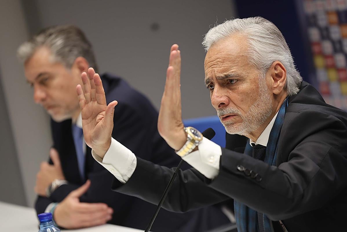 Jesús Martínez, presidente del Grupo Pachuca, durante su comparecencia.