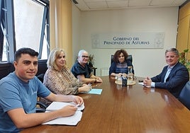 Nicolás Fernández, Montse Alonso, Eva María Pérez, Marta del Arco y Enrique Rodríguez.