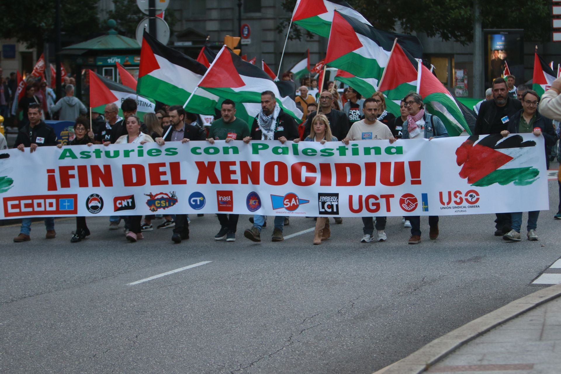 Manifestaciones en Asturias en defensa de Palestina