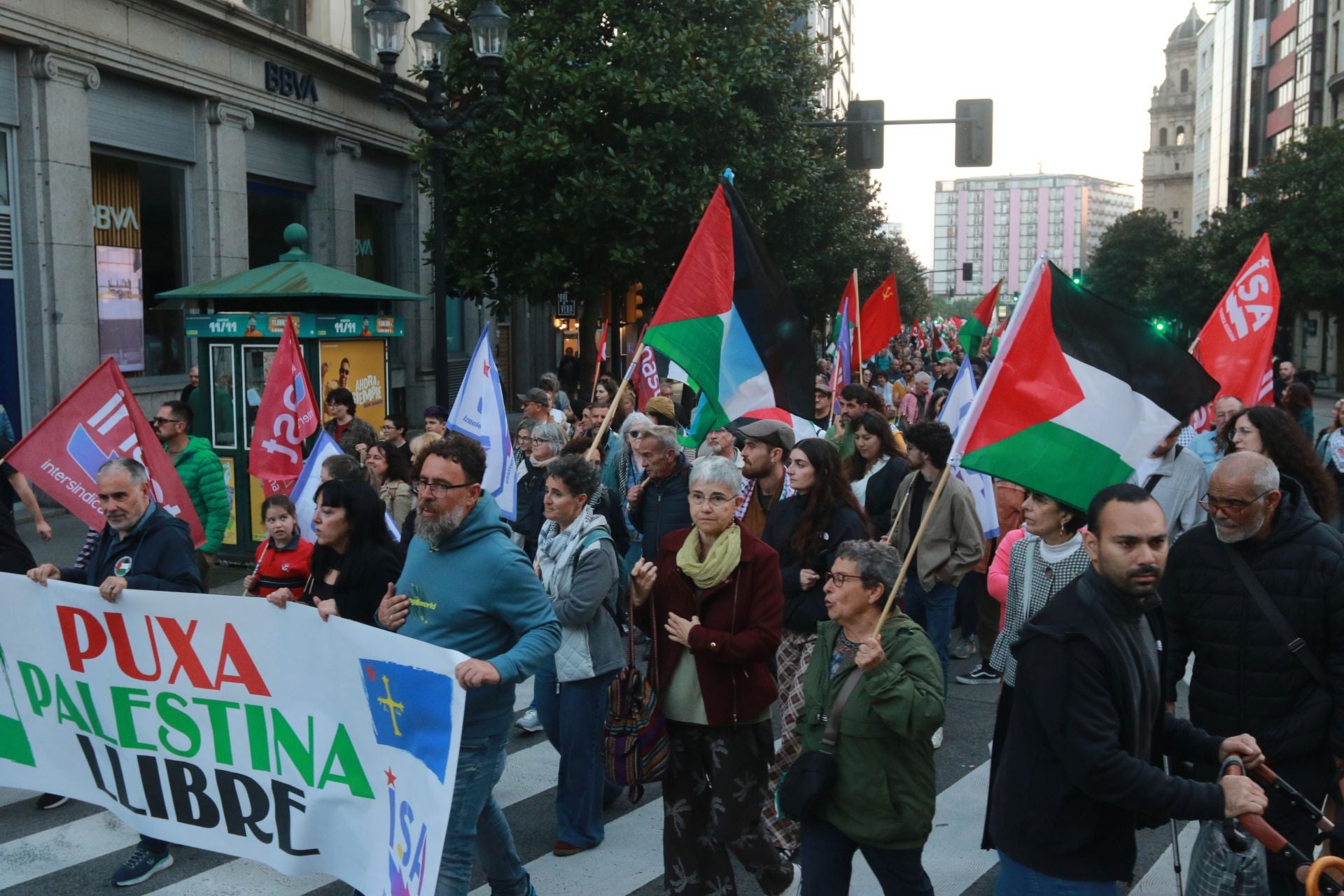 Manifestaciones en Asturias en defensa de Palestina