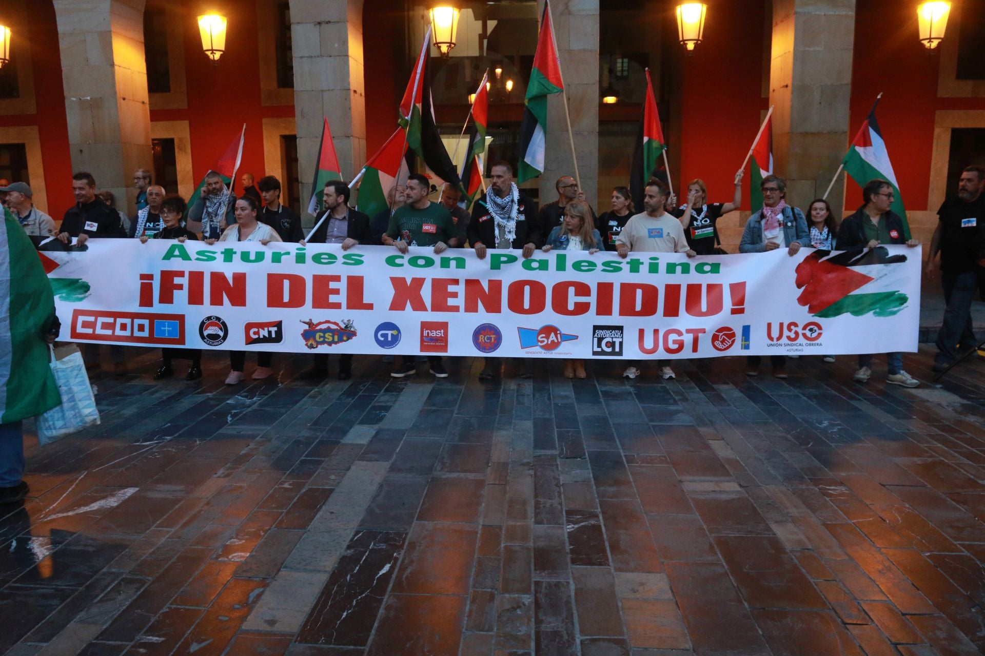 Manifestaciones en Asturias en defensa de Palestina