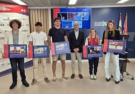 Pablo Pérez, Juan Requera, Rubén Escudero, Joaquín Miranda, Maia Llácer y Paola Piñera.