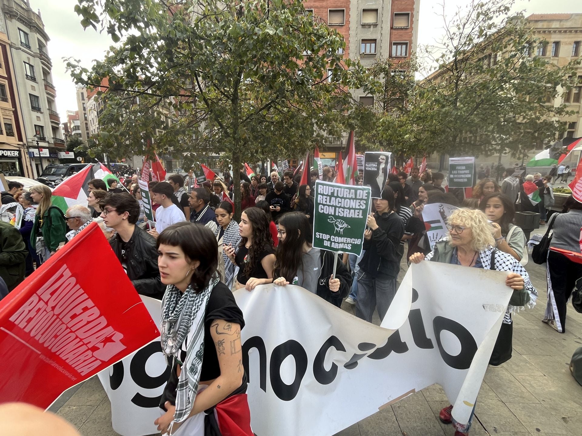 Manifestaciones en Asturias en apoyo al pueblo palestino y en protesta contra el «genocidio en Gaza»