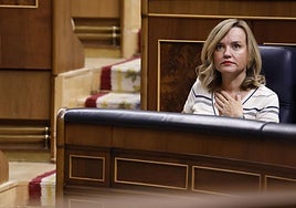La ministra de Educación, Pilar Alegría, en el Congreso de los Diputados.