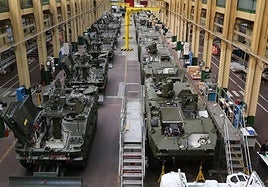 Instalaciones de la fábrica de Santa Bárbara Sistemas en Trubia.