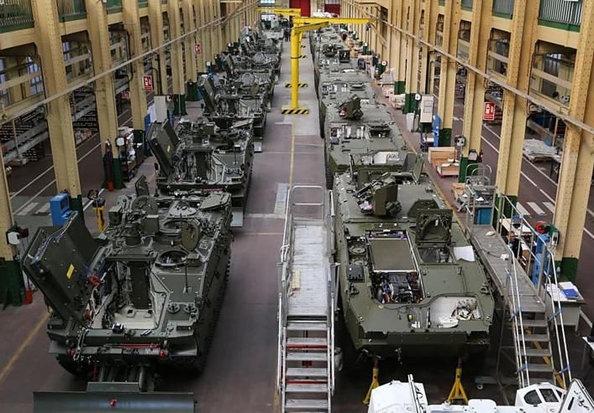 Instalaciones de la fábrica de Santa Bárbara Sistemas en Trubia.