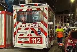 La UVI, a su llegada a la zona.