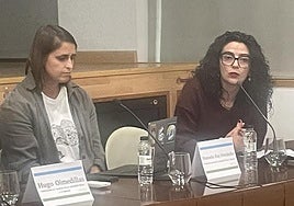 Manuela Fernández y Vanessa Gutiérrez, en Pola de Laviana