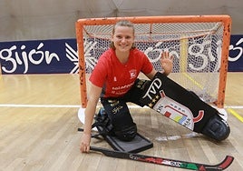 Viki Caretta, en el pabellón de Mata Jove, su nueva casa deportiva.