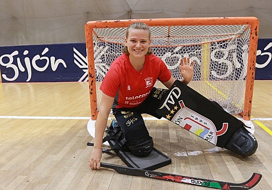 Viki Caretta, en el pabellón de Mata Jove, su nueva casa deportiva.