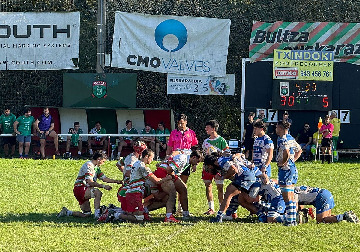 Partido del Pasek Belenos ayer en Hernani.