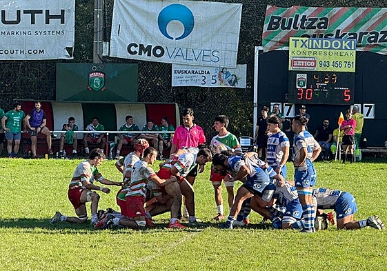 Partido del Pasek Belenos ayer en Hernani.