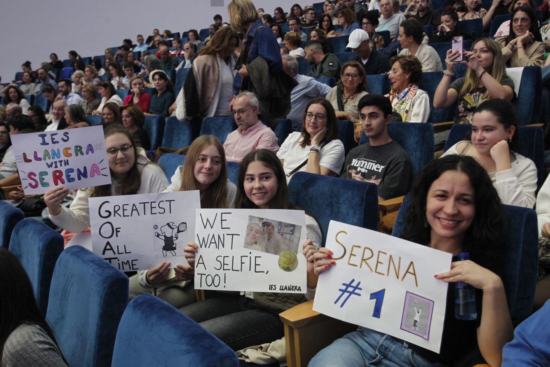 Encuentro de Serena Williams con el público en el Calatrava