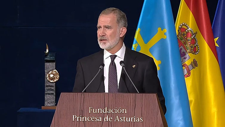 Discurso del Rey Felipe VI en la ceremonia de entrega de los Premios Princesa de Asturias 2025