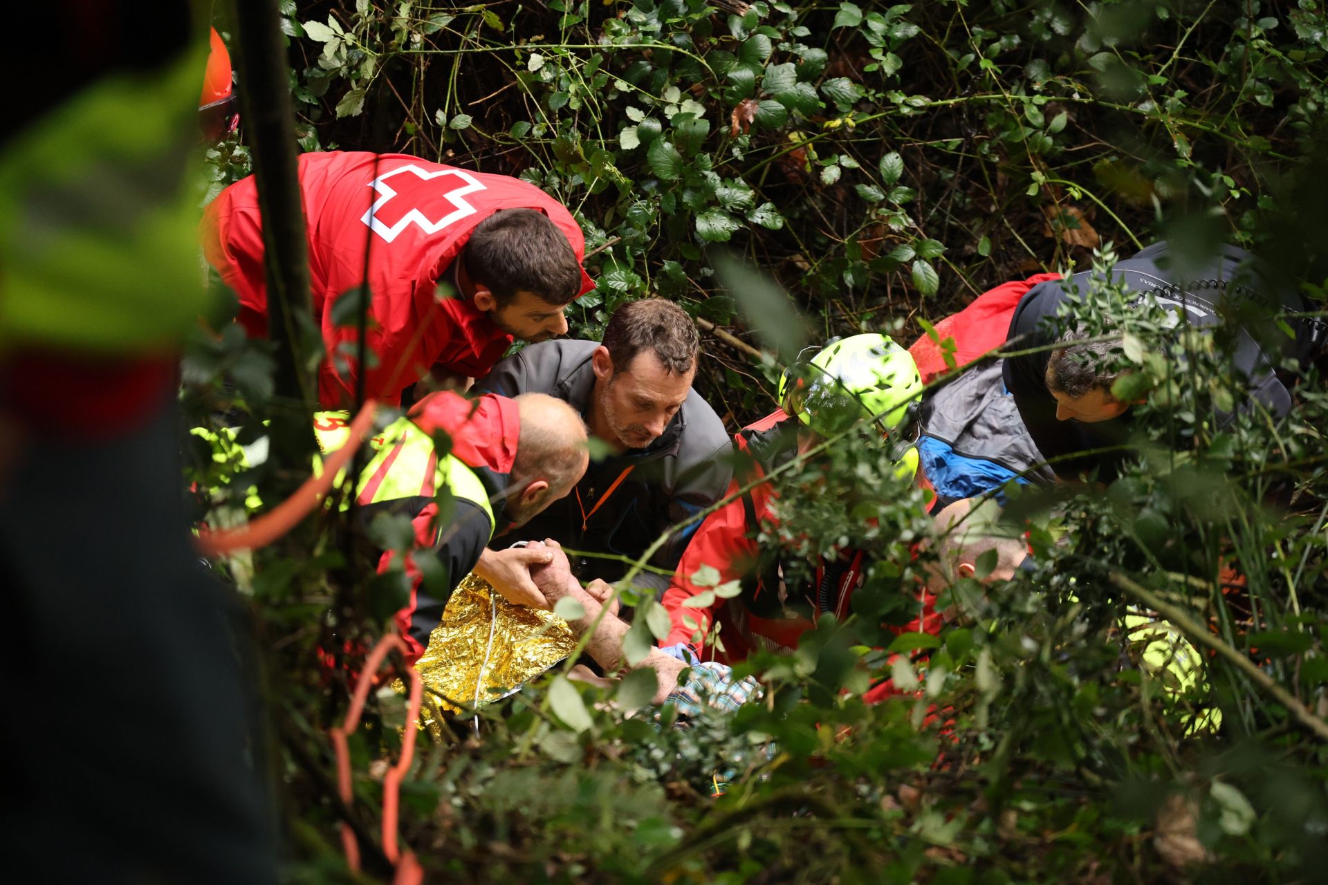 Las imágenes del milagroso rescate al hombre desaparecido en Corvera