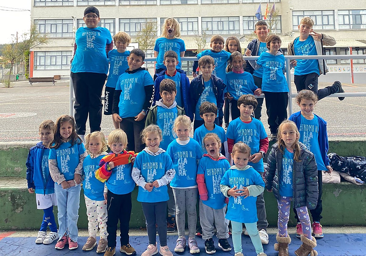 Niños que practicaron el deporte virtual 'hadosport' en Llanera