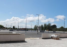Aspecto de las obras del aparcamiento de la avenida de Portugal, el verano pasado.