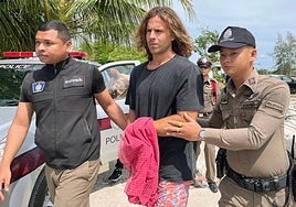 Daniel Sancho, durante la investigación por la muerte de Edwin Arrieta.